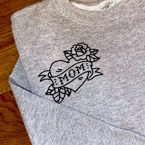 (Made to Order) ☠️ Mom Traditional Tattoo Inspired Sweatshirt